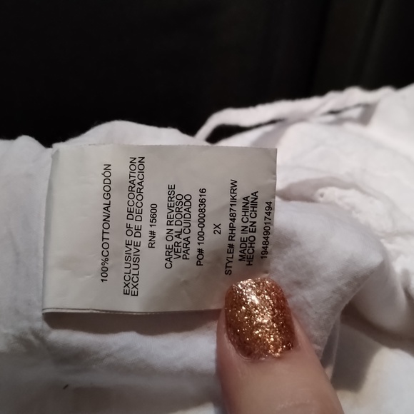 Rewind laser cutout hanker chief pattern white shorts - Picture 7 of 7